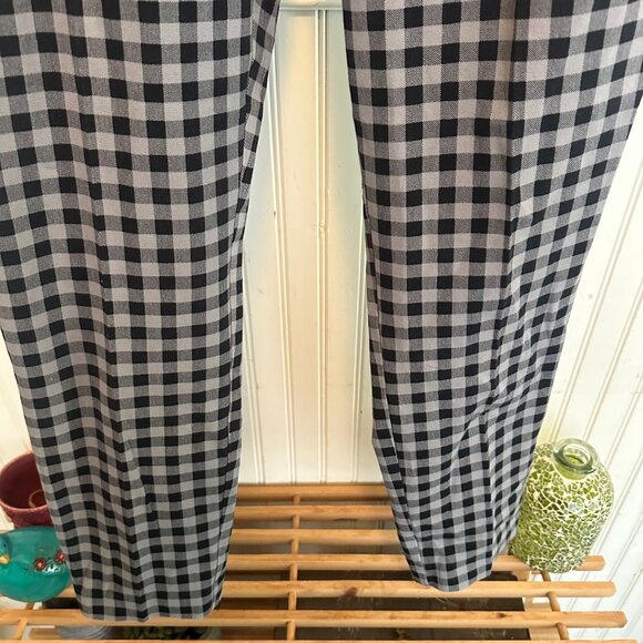 New York & Company Stretch Black & White Gingham Check Pants Size 18 - Picture 8 of 8